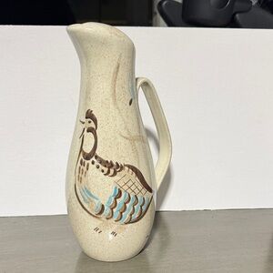 Red Wing Pottery USA Bob White Quail Pitcher 11.5" Mid Century Modern MCM